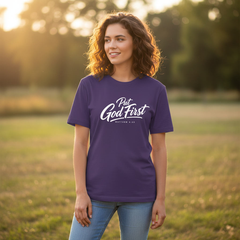 Put God First Matthew 6:33 Faith T-Shirt