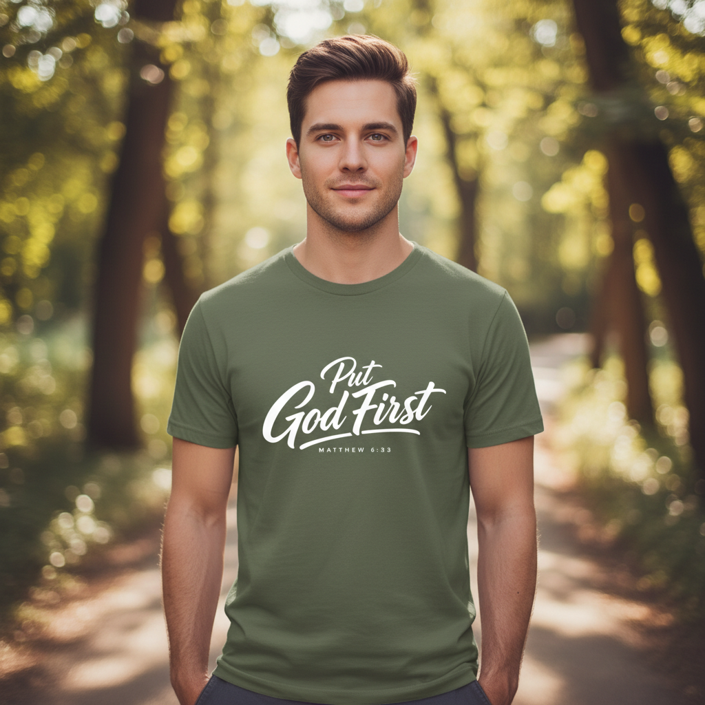 Put God First Matthew 6:33 Faith T-Shirt
