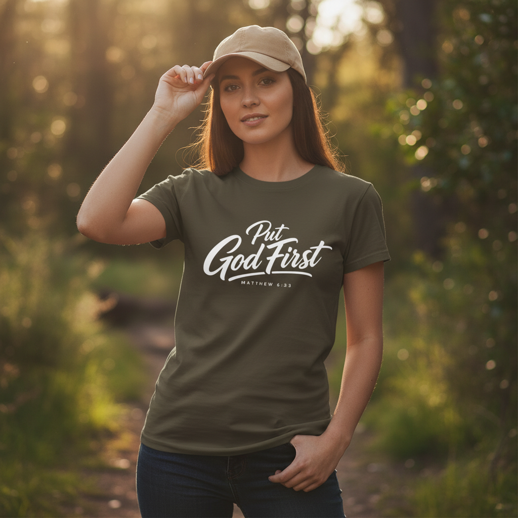 Put God First Matthew 6:33 Faith T-Shirt