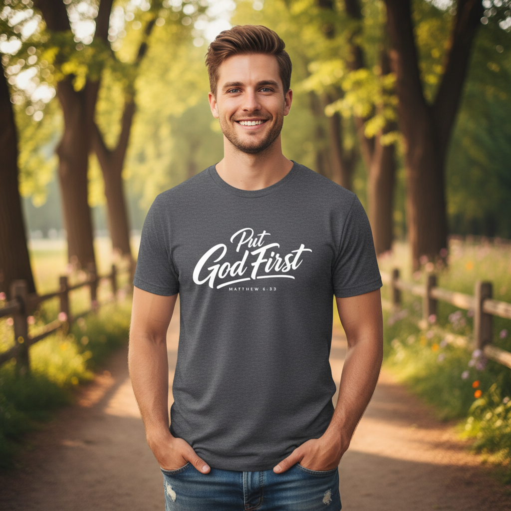 Put God First Matthew 6:33 Faith T-Shirt