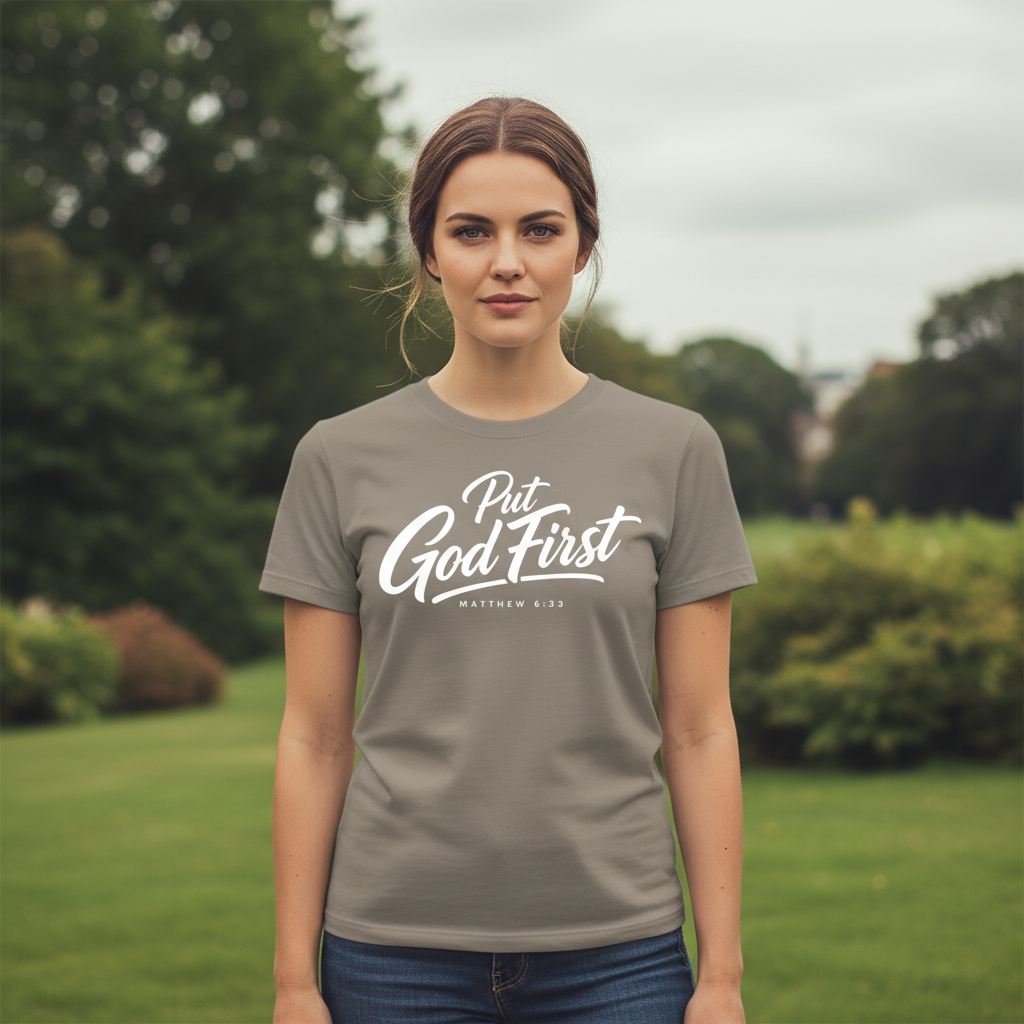 Put God First Matthew 6:33 Faith T-Shirt