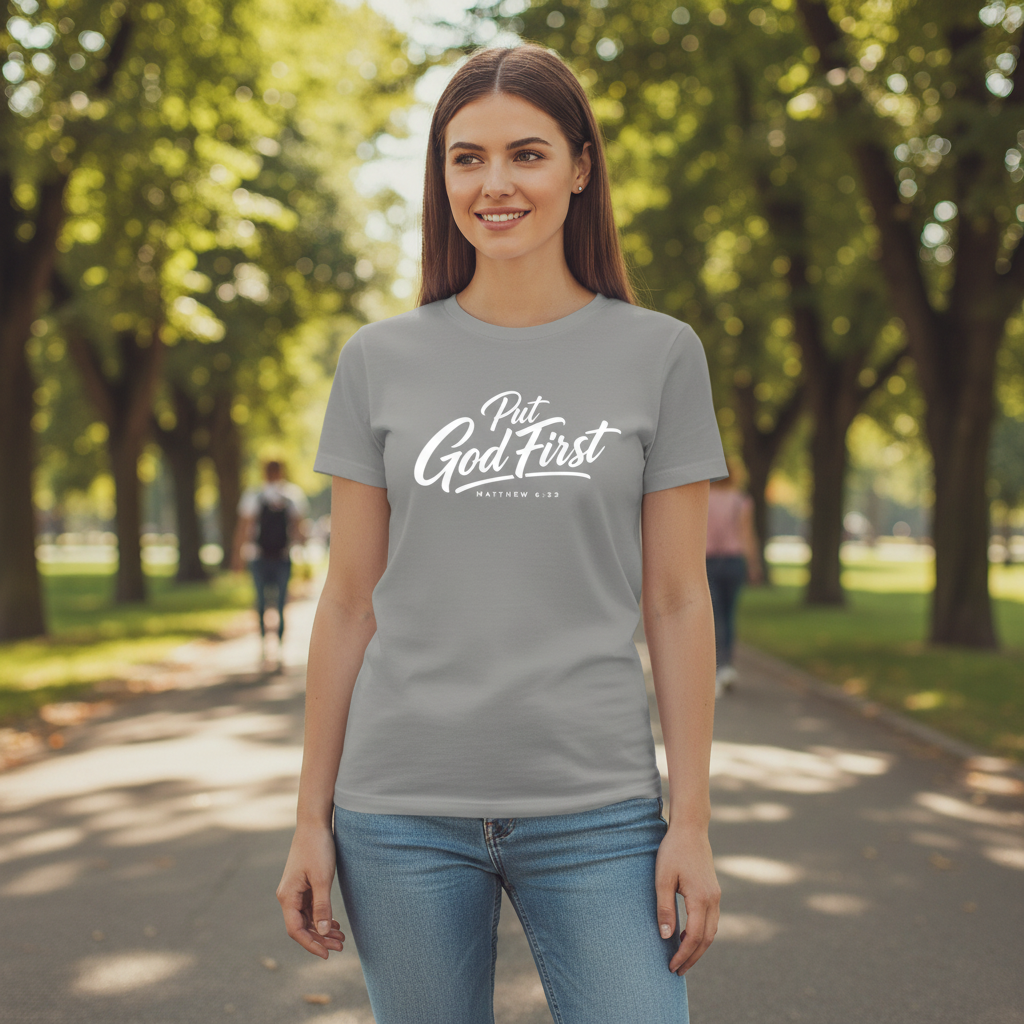 Put God First Matthew 6:33 Faith T-Shirt
