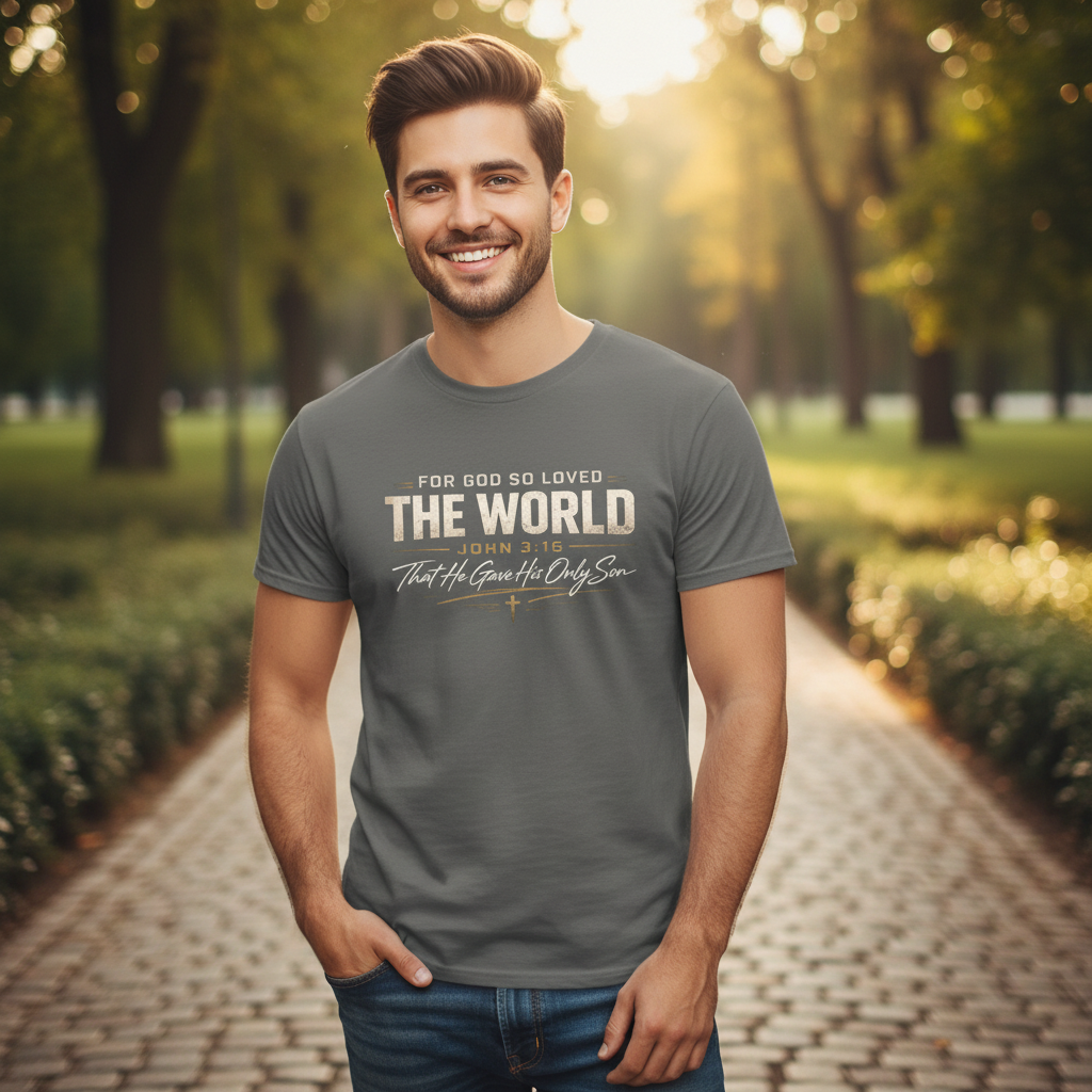 For God so Loved the World John 3:16 Faith T-Shirt