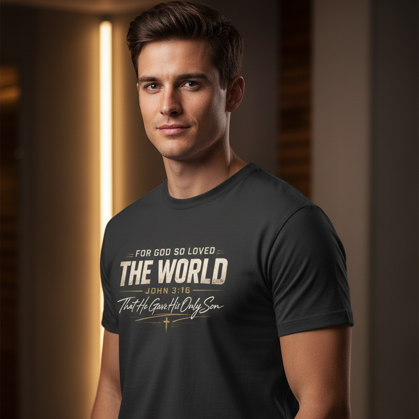 For God so Loved the World John 3:16 Faith T-Shirt