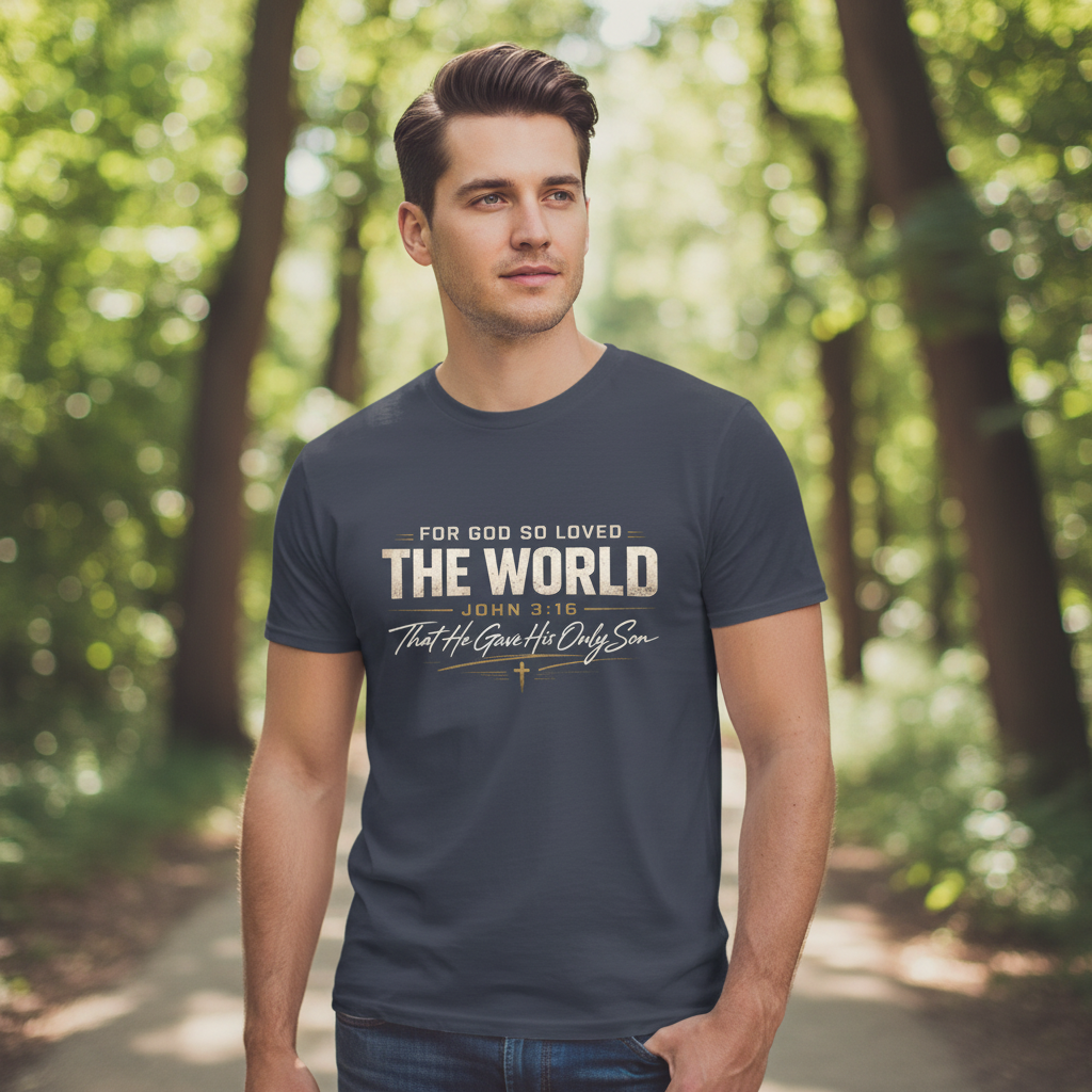 For God so Loved the World John 3:16 Faith T-Shirt