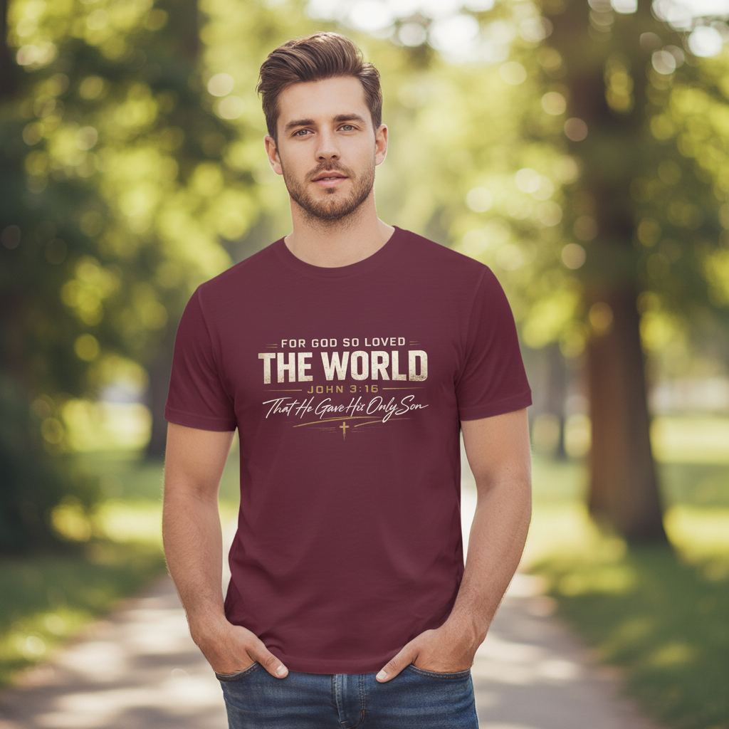 For God so Loved the World John 3:16 Faith T-Shirt