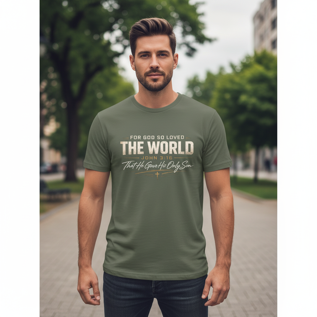 For God so Loved the World John 3:16 Faith T-Shirt