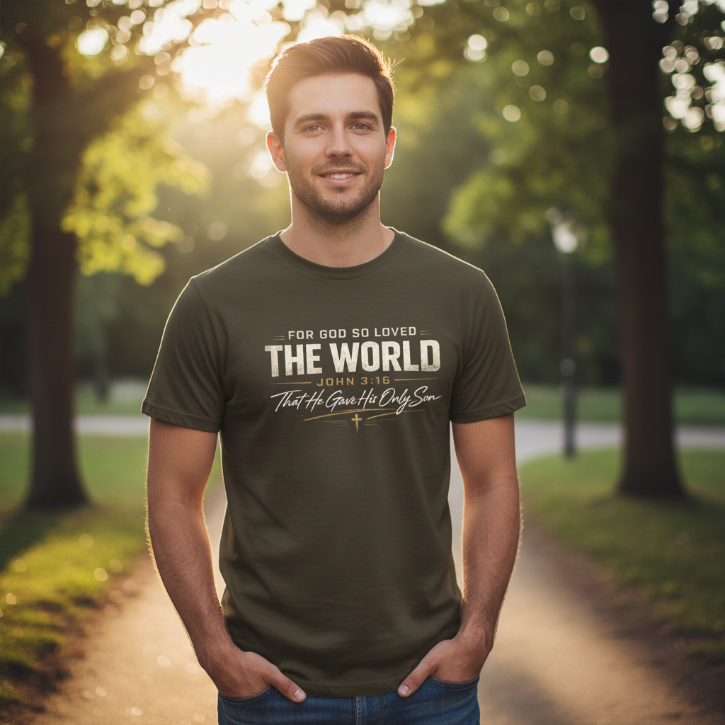 For God so Loved the World John 3:16 Faith T-Shirt