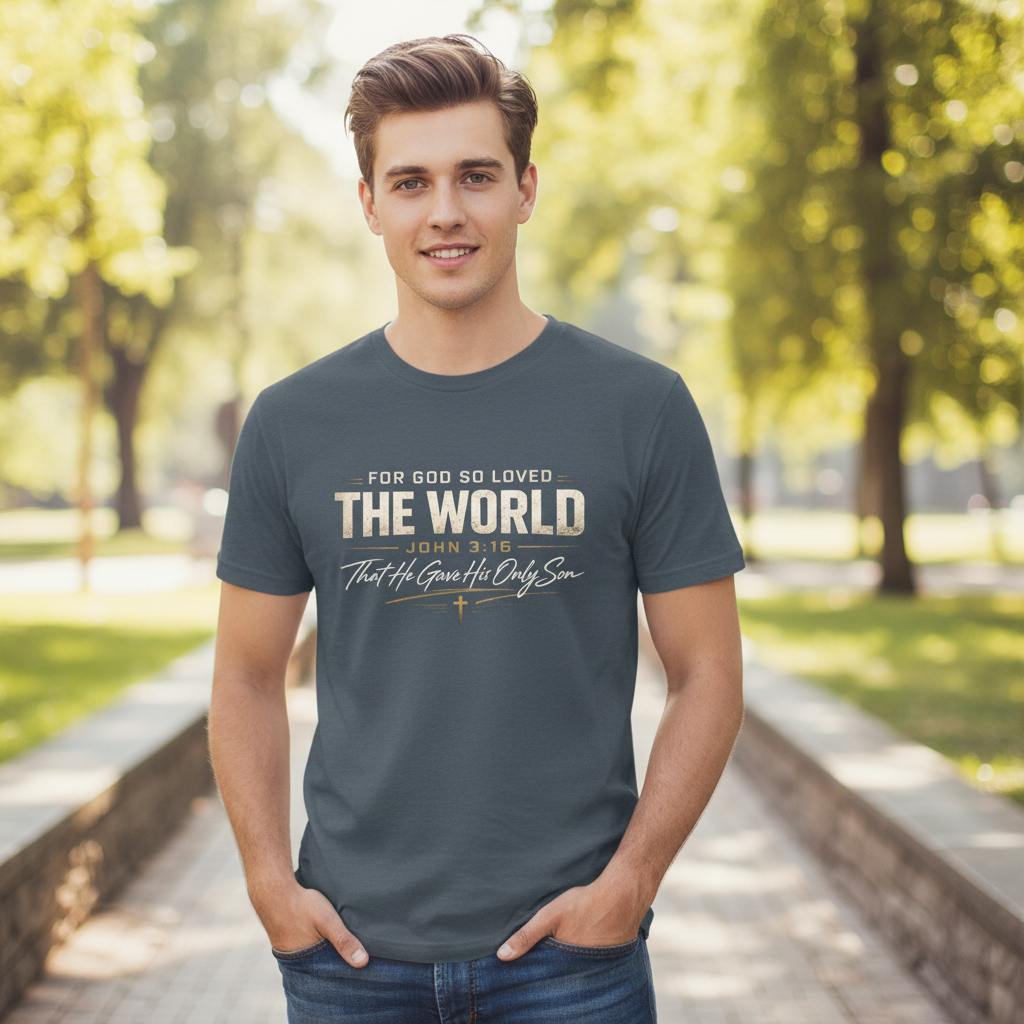 For God so Loved the World John 3:16 Faith T-Shirt