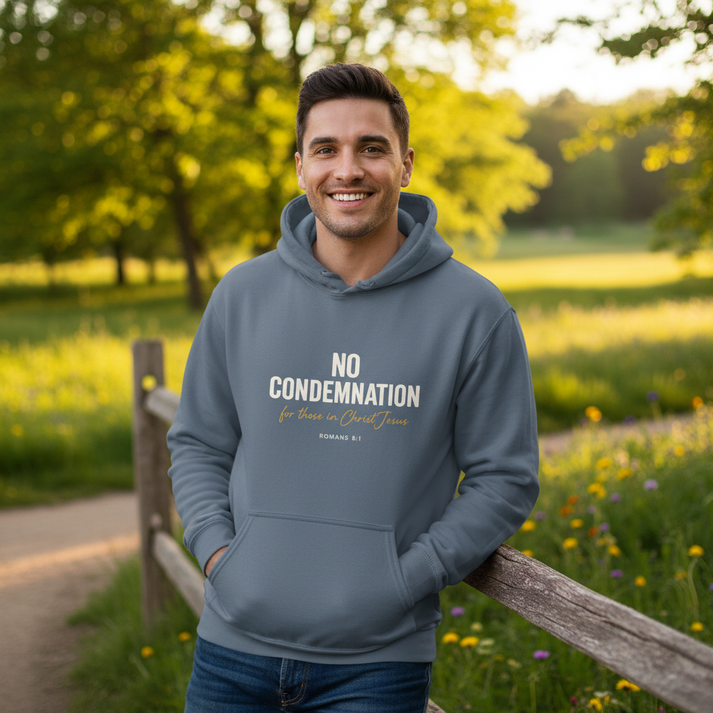 No Condemnation for those in Christ Romans 8:1 Faith Hoodie