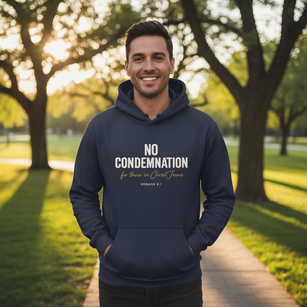 No Condemnation for those in Christ Romans 8:1 Faith Hoodie