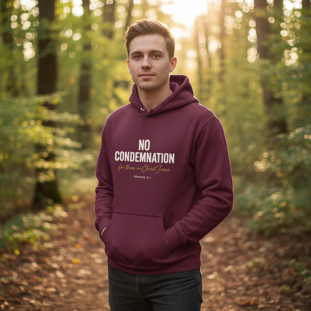 No Condemnation for those in Christ Romans 8:1 Faith Hoodie