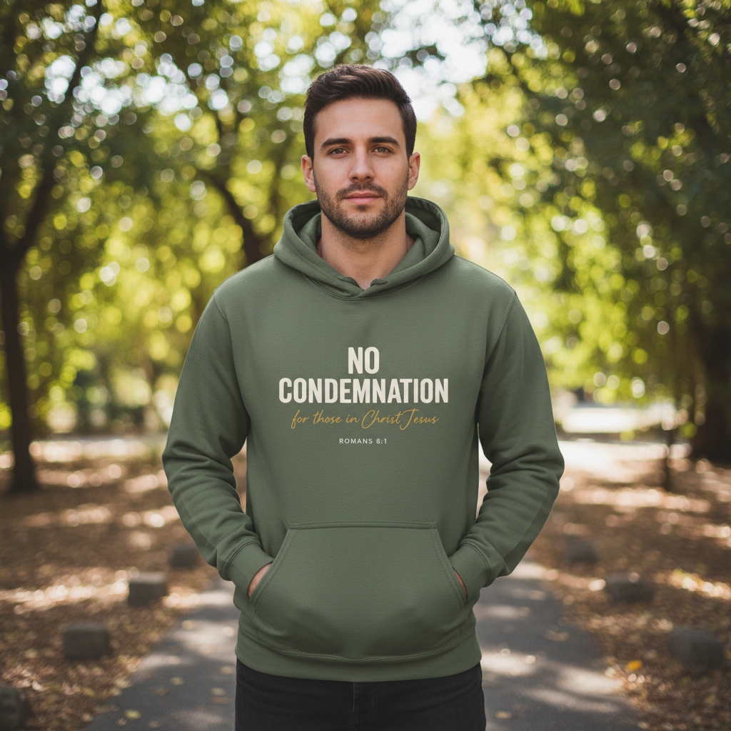 No Condemnation for those in Christ Romans 8:1 Faith Hoodie