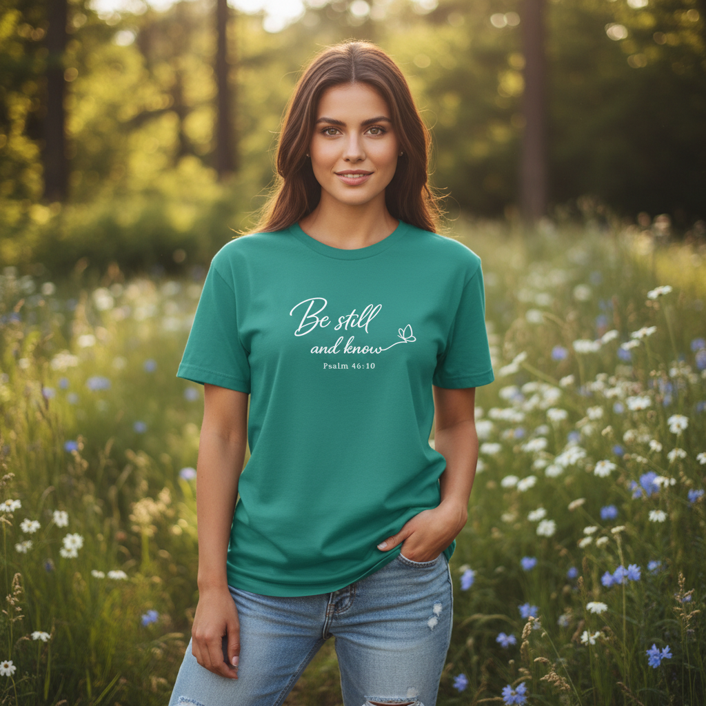 Be still and Know Psalm 46:10 Faith T-Shirt