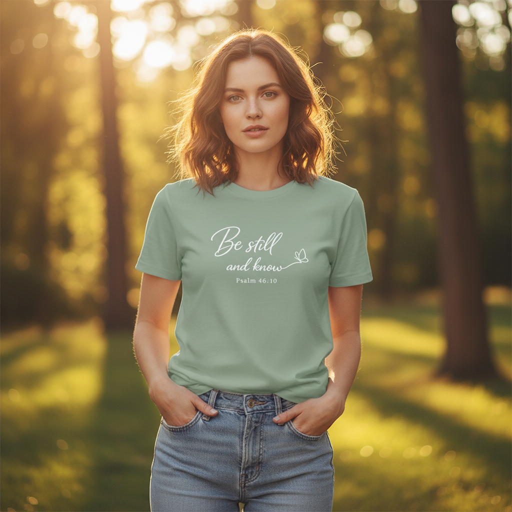 Be still and Know Psalm 46:10 Faith T-Shirt