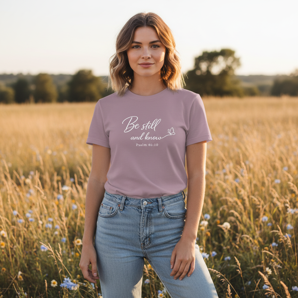 Be still and Know Psalm 46:10 Faith T-Shirt