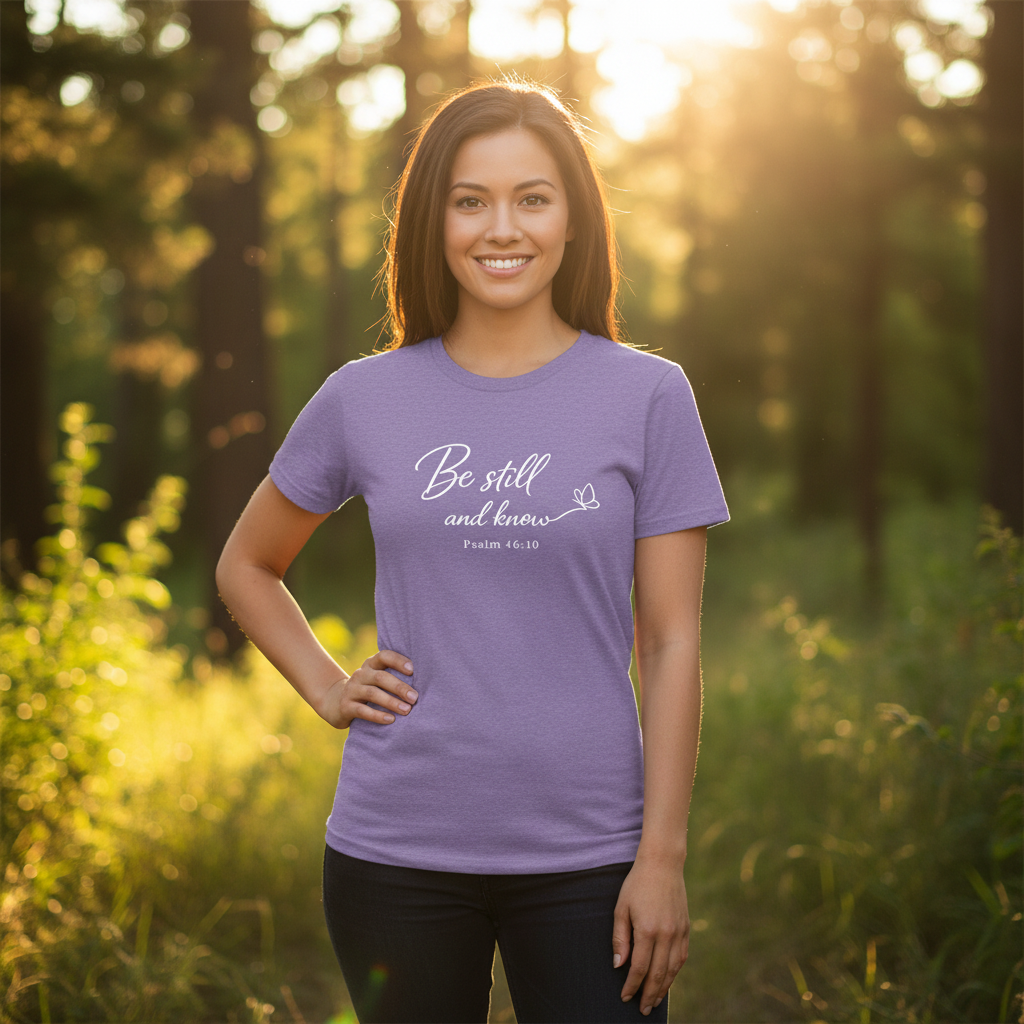 Be still and Know Psalm 46:10 Faith T-Shirt
