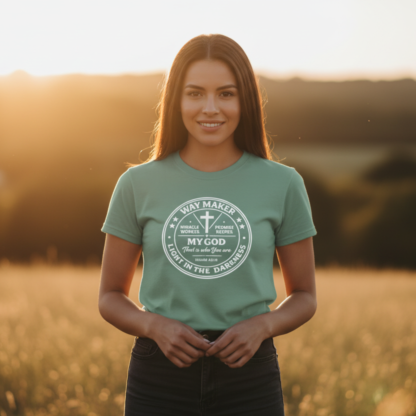 Way Maker Light in the Darkness Faith T-Shirt