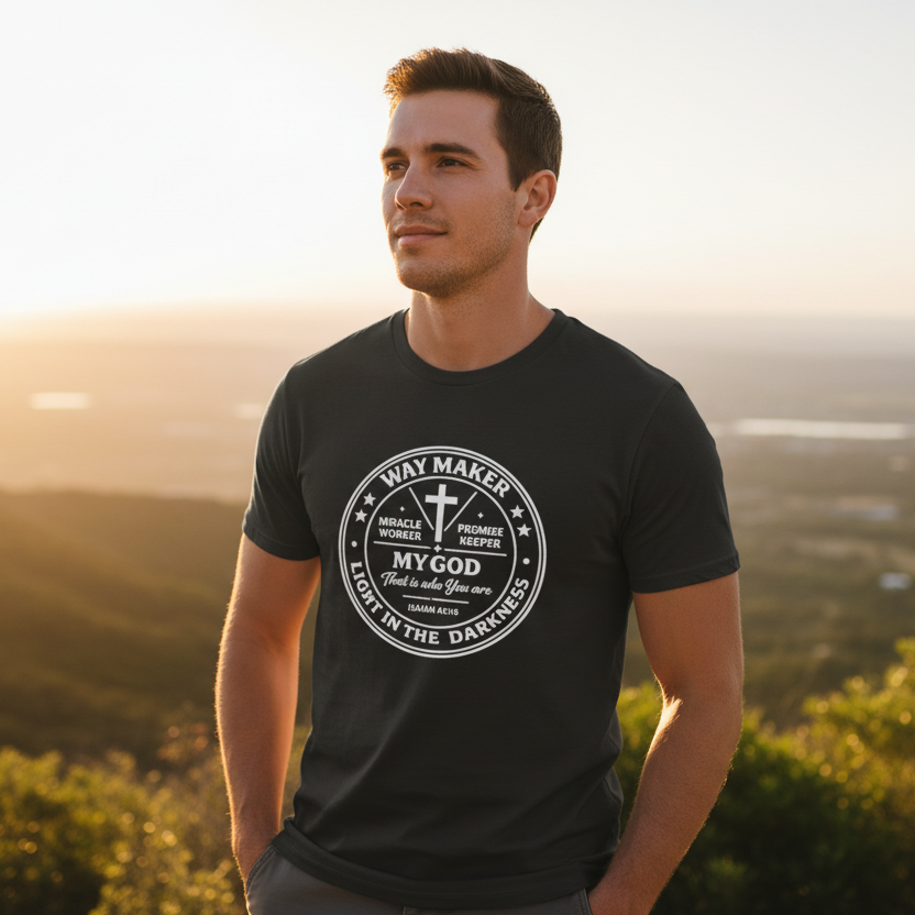 Way Maker Light in the Darkness Faith T-Shirt