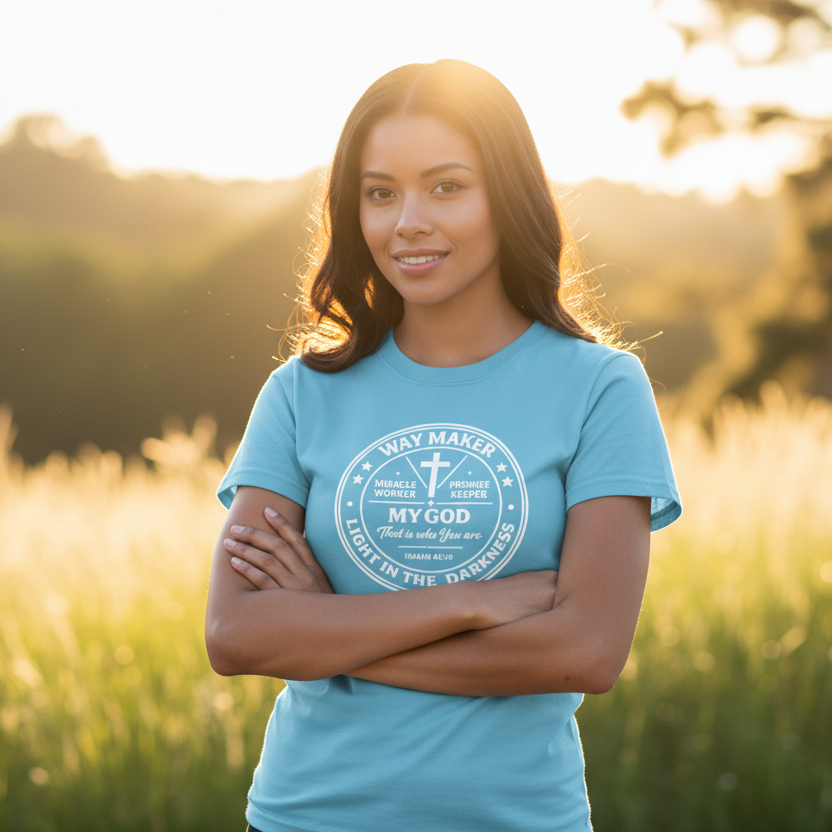 Way Maker Light in the Darkness Faith T-Shirt