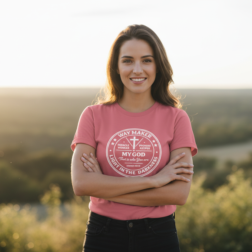 Way Maker Light in the Darkness Faith T-Shirt