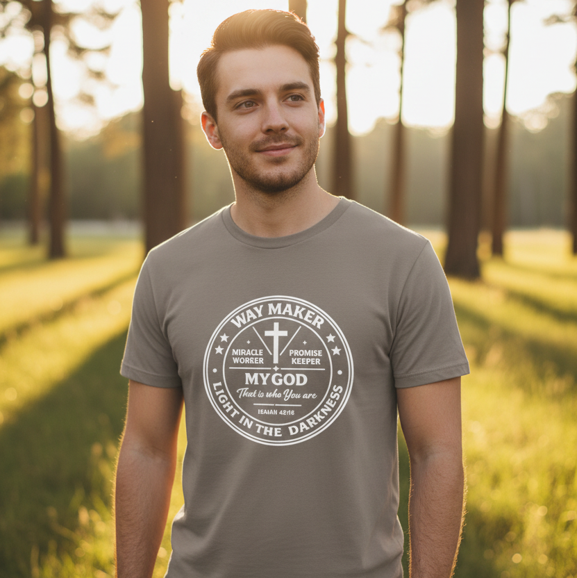 Way Maker Light in the Darkness Faith T-Shirt