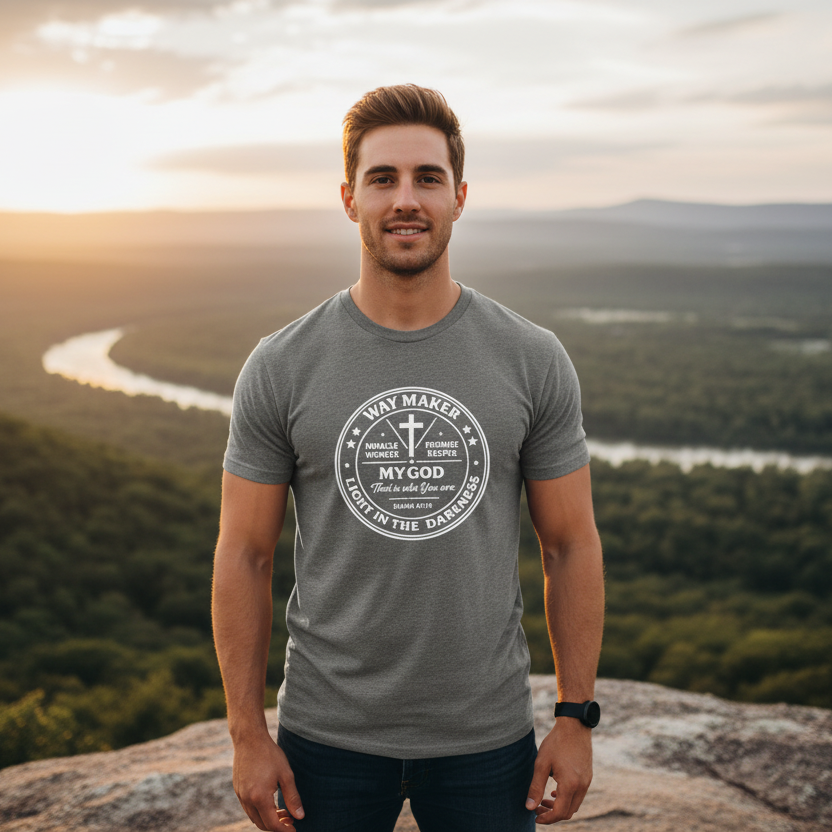 Way Maker Light in the Darkness Faith T-Shirt