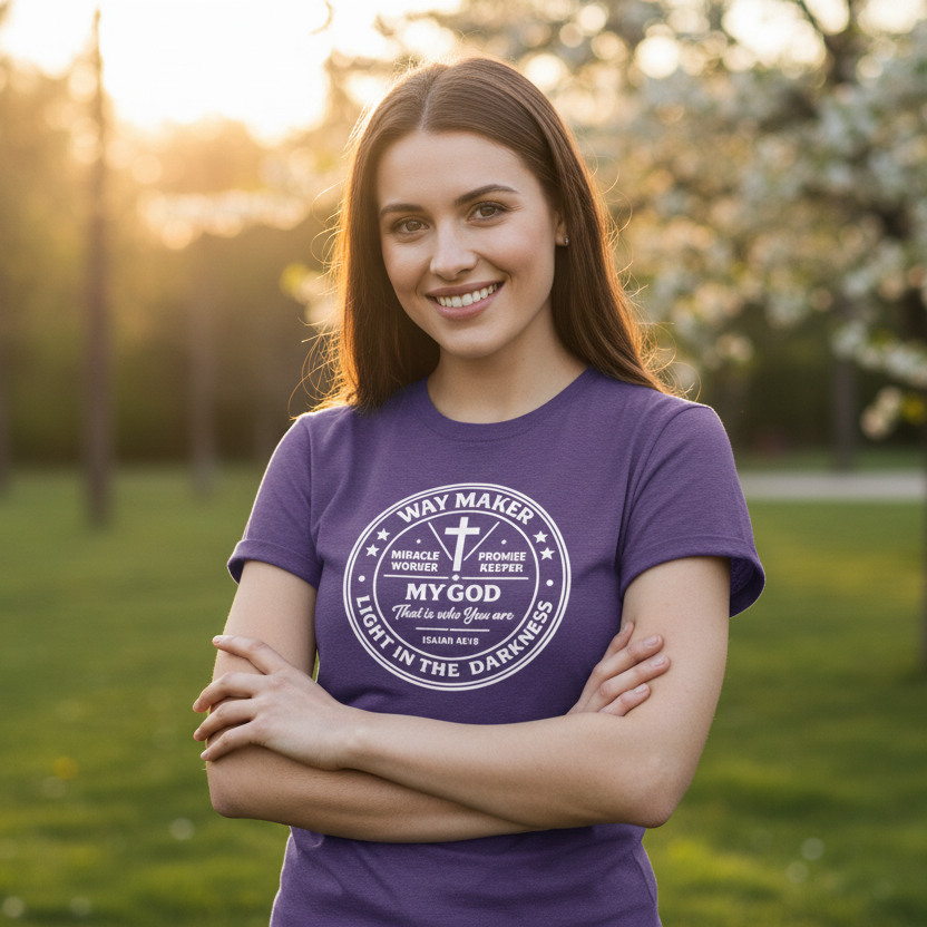 Way Maker Light in the Darkness Faith T-Shirt