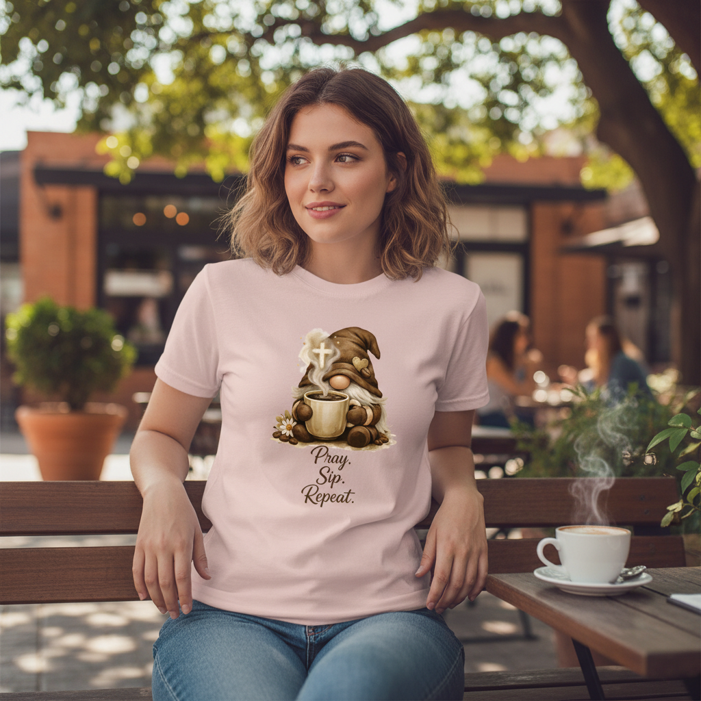 Pray Sip Repeat Faith T-Shirt
