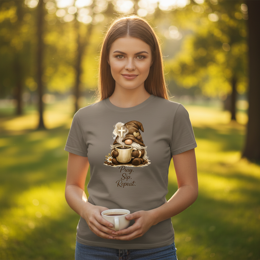 Pray Sip Repeat Faith T-Shirt