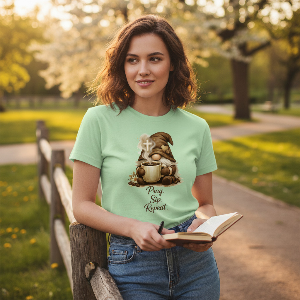 Pray Sip Repeat Faith T-Shirt