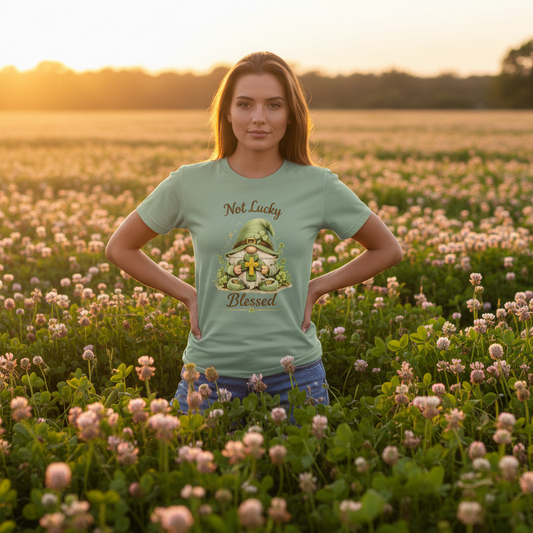 Not lucky Blessed  Faith T-Shirt