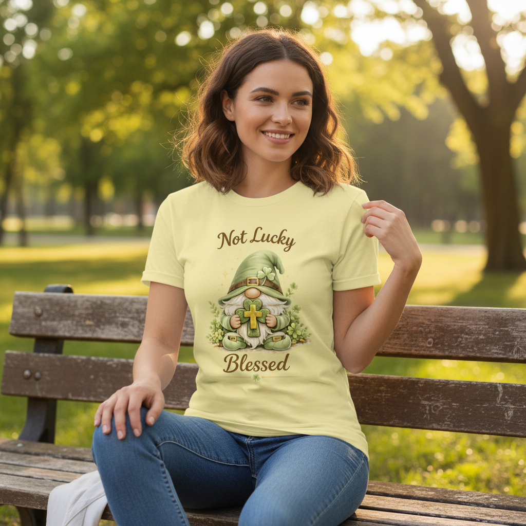 Not lucky Blessed  Faith T-Shirt