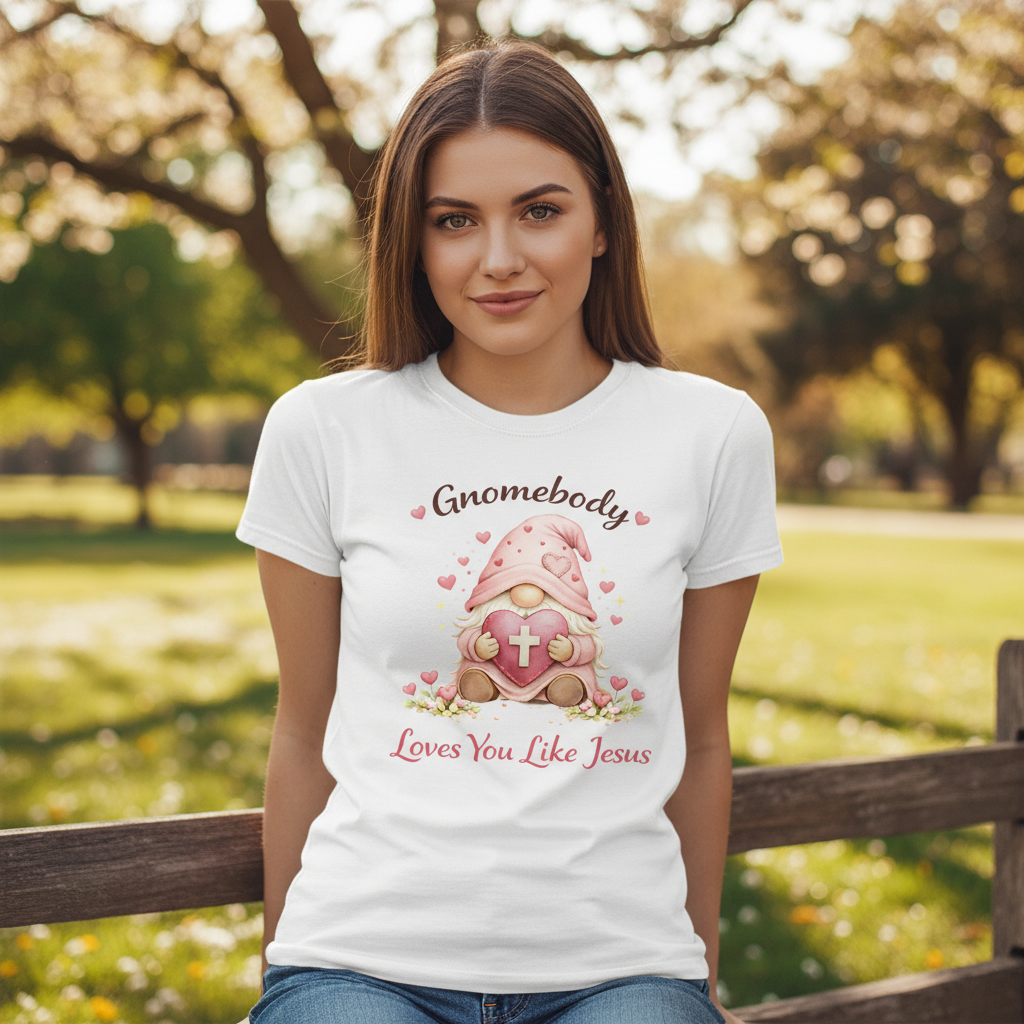 GnomeBody Loves You Like Jesus Faith T-Shirt