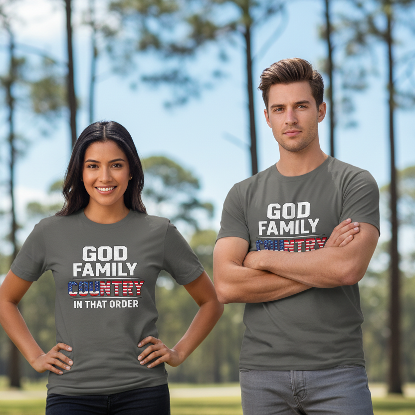 God Family Country in That Order Patriot T-Shirt