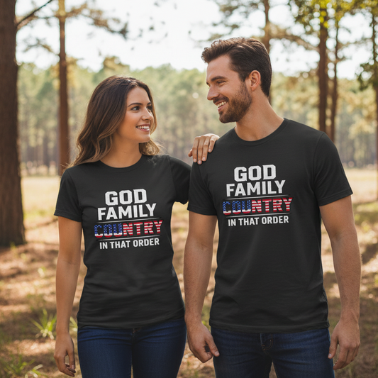 God Family Country in That Order Patriot T-Shirt