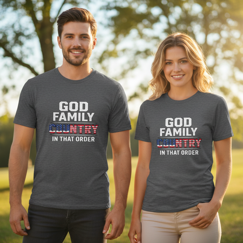 God Family Country in That Order Patriot T-Shirt