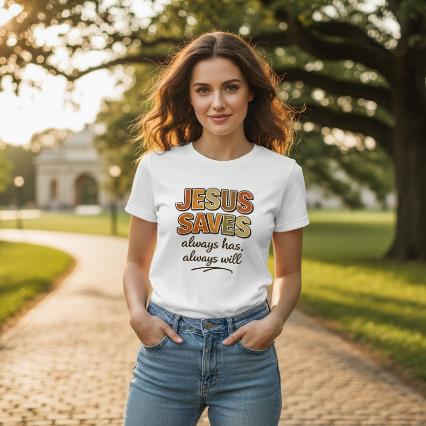 Jesus Saves always has always will Faith T-Shirt