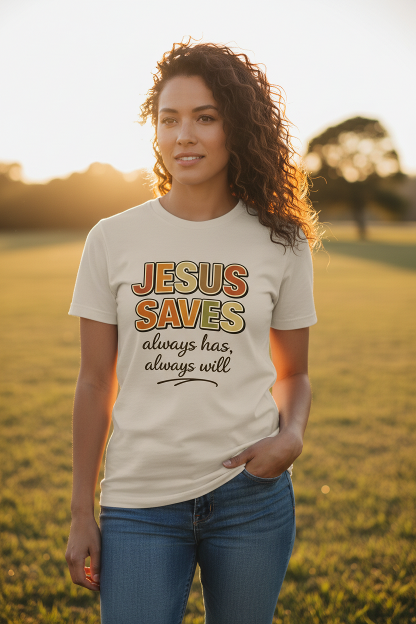 Jesus Saves always has always will Faith T-Shirt