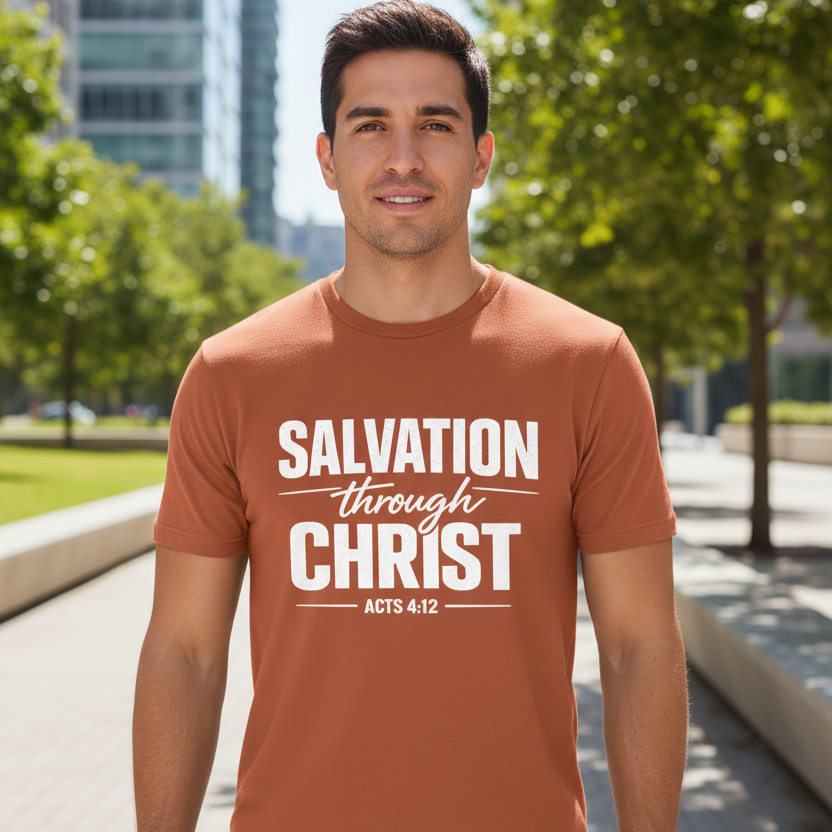 Salvation Through Christ Acts 4:12 Faith T-Shirt