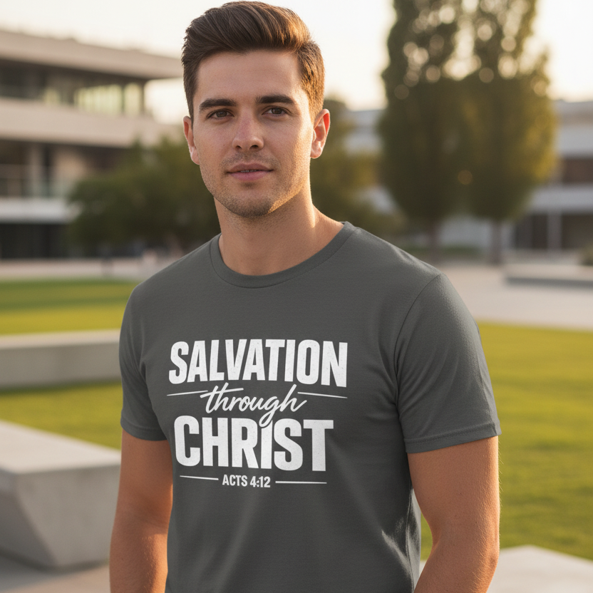 Salvation Through Christ Acts 4:12 Faith T-Shirt