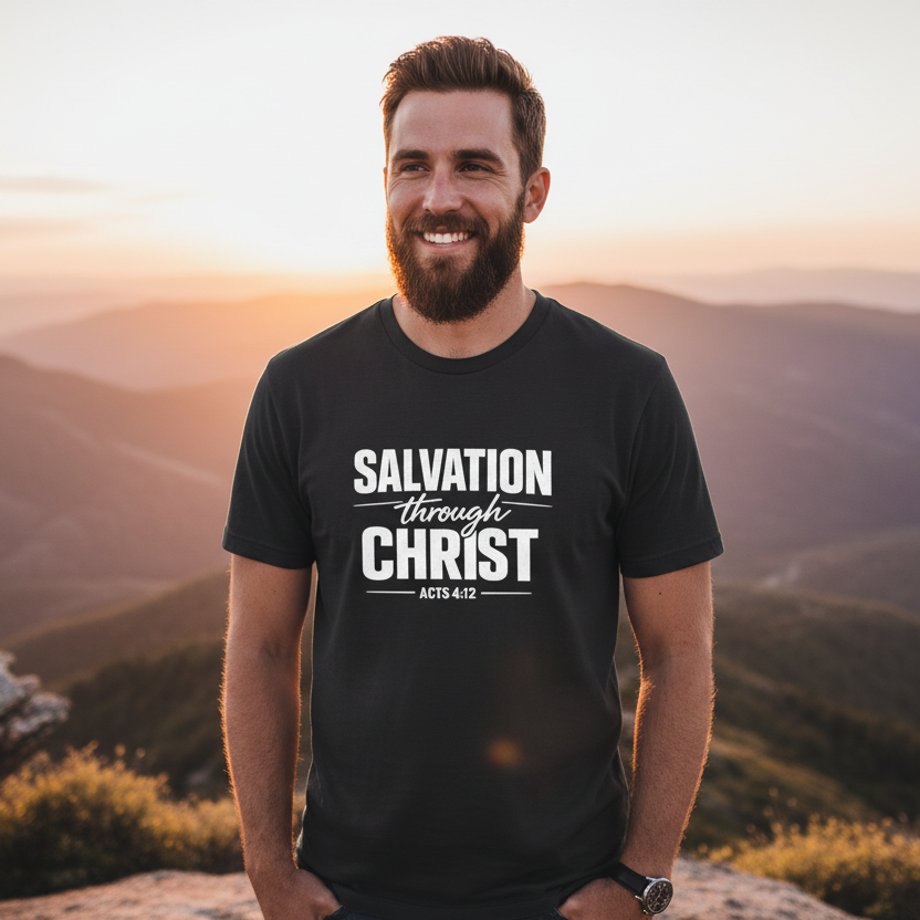 Salvation Through Christ Acts 4:12 Faith T-Shirt