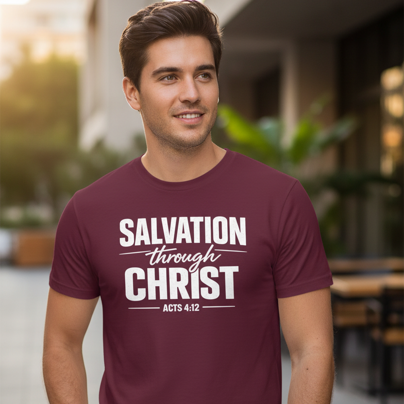 Salvation Through Christ Acts 4:12 Faith T-Shirt