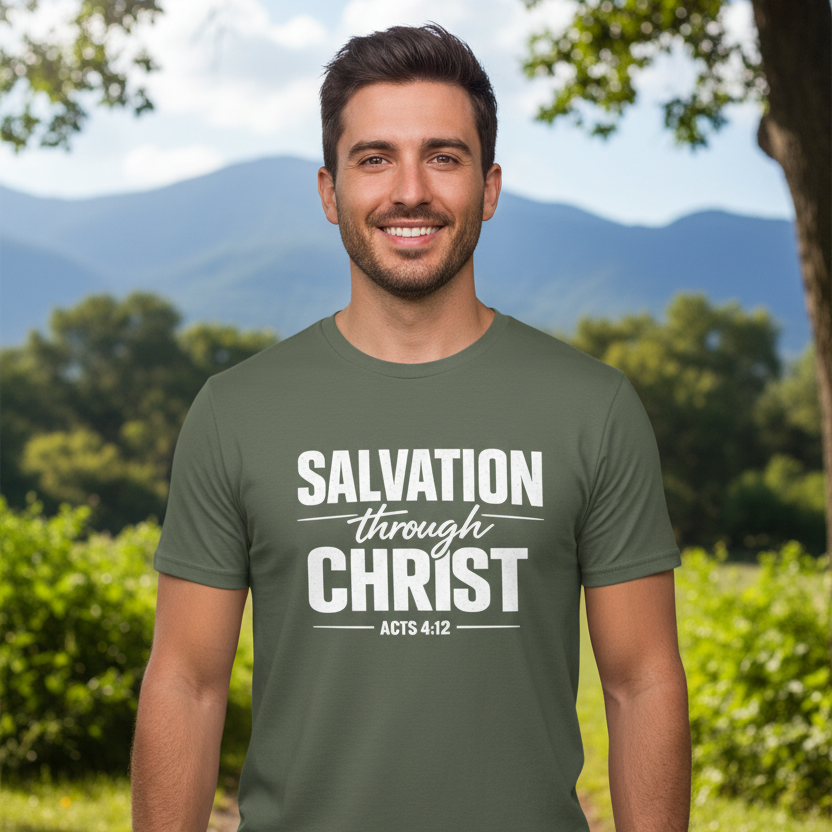 Salvation Through Christ Acts 4:12 Faith T-Shirt