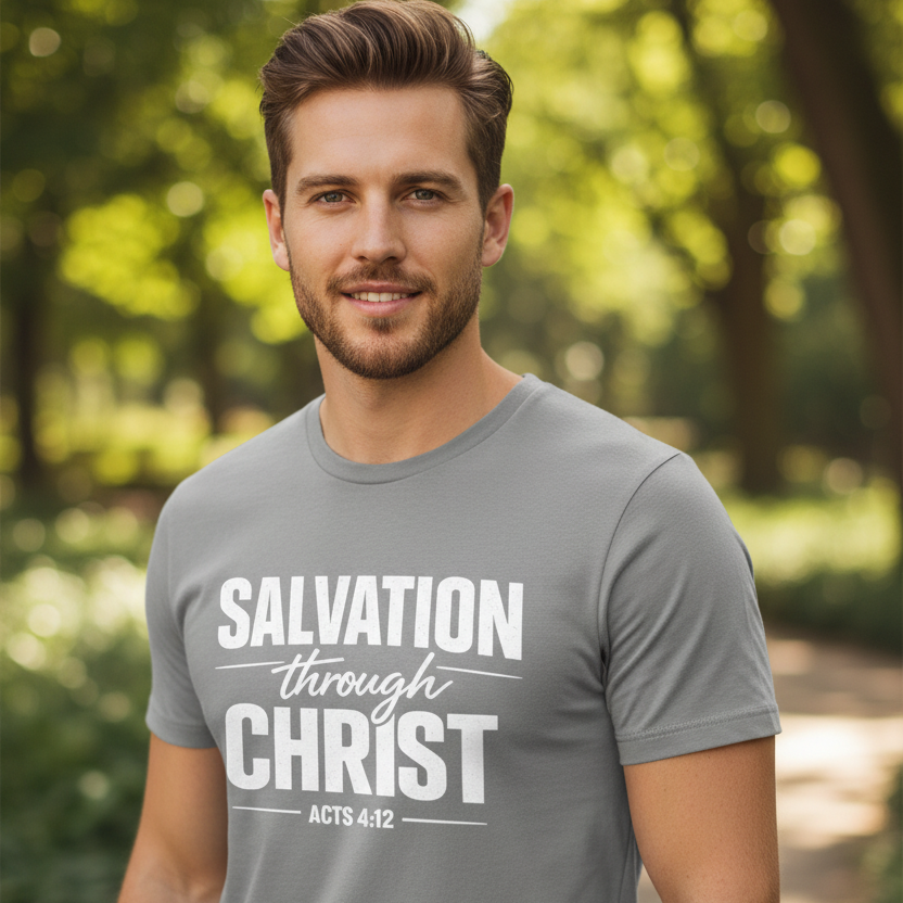 Salvation Through Christ Acts 4:12 Faith T-Shirt