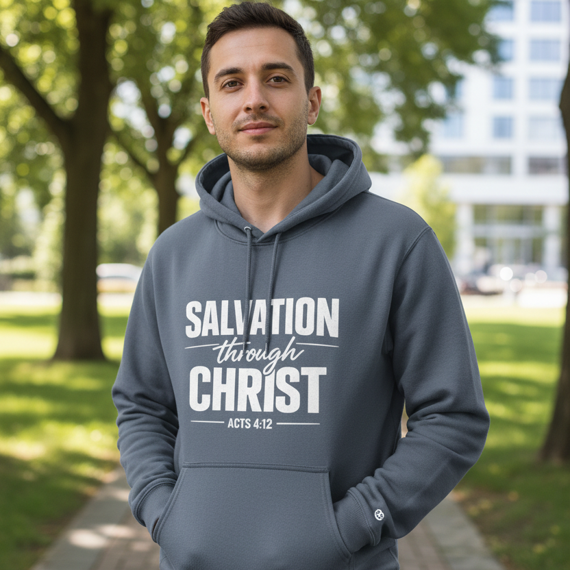 Salvation Through Christ Acts 4:12 Faith Hoodie