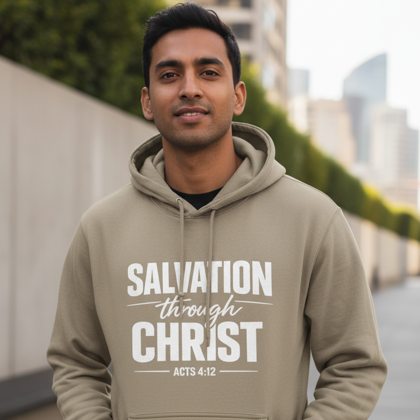Salvation Through Christ Acts 4:12 Faith Hoodie