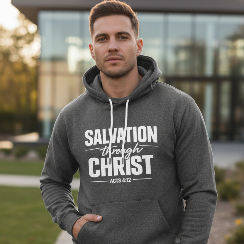 Salvation Through Christ Acts 4:12 Faith Hoodie