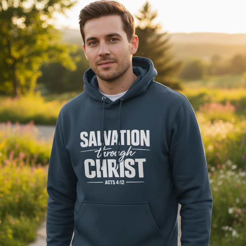 Salvation Through Christ Acts 4:12 Faith Hoodie