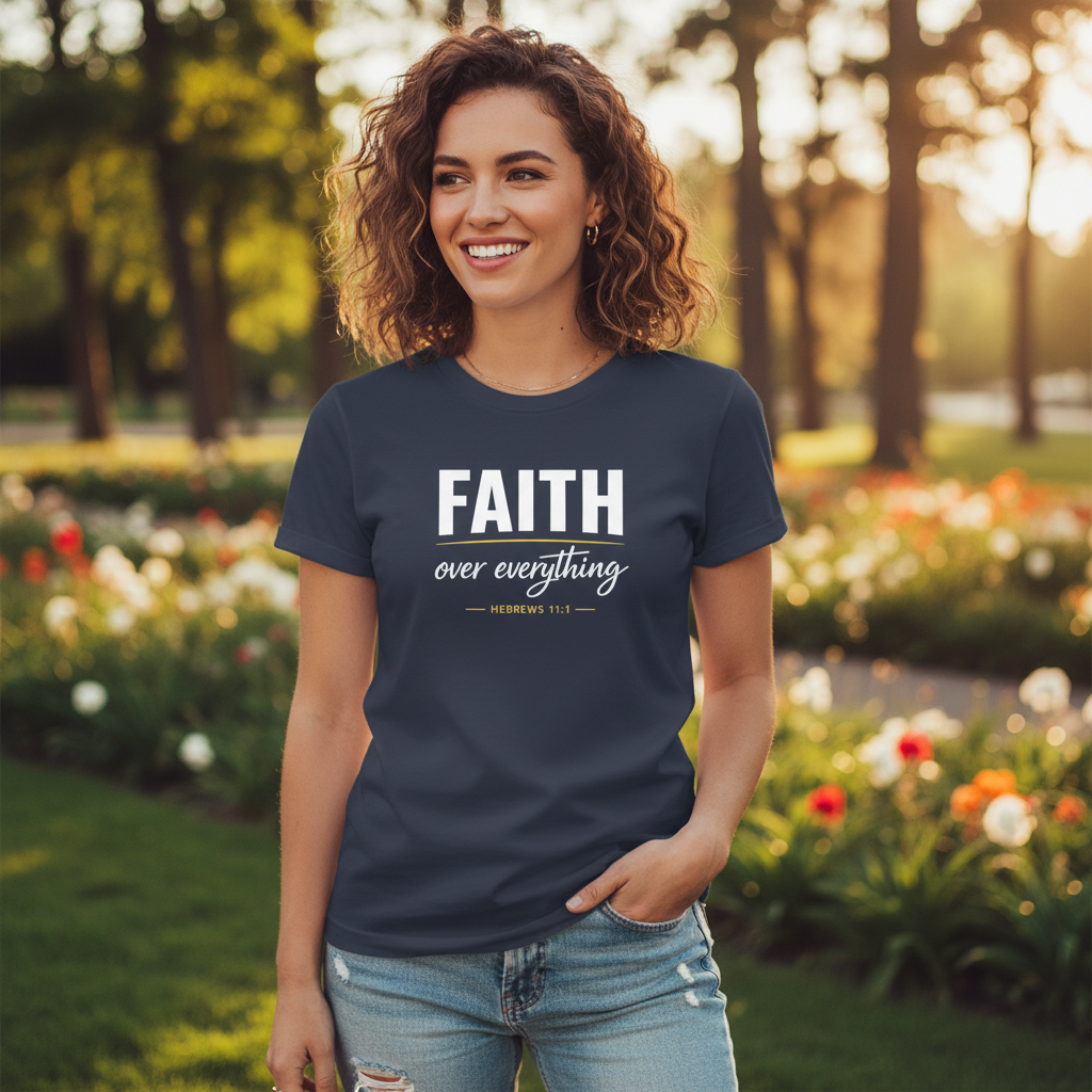 Faith over Everything Hebrews 11:1 Faith T-Shirt